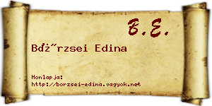 Börzsei Edina névjegykártya